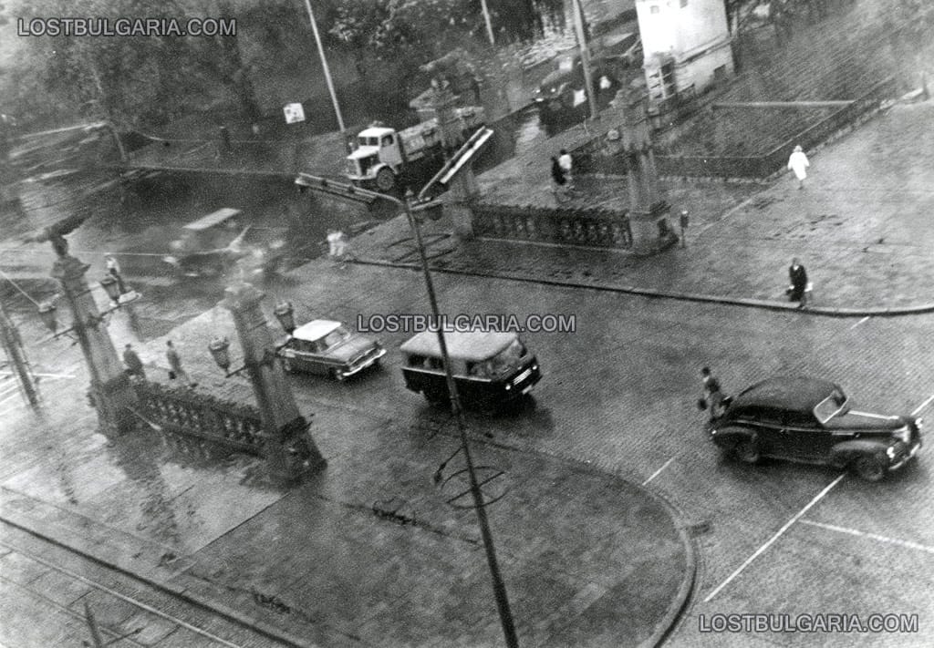 София, кръстовището на Орлов мост, 50-те години на ХХ век