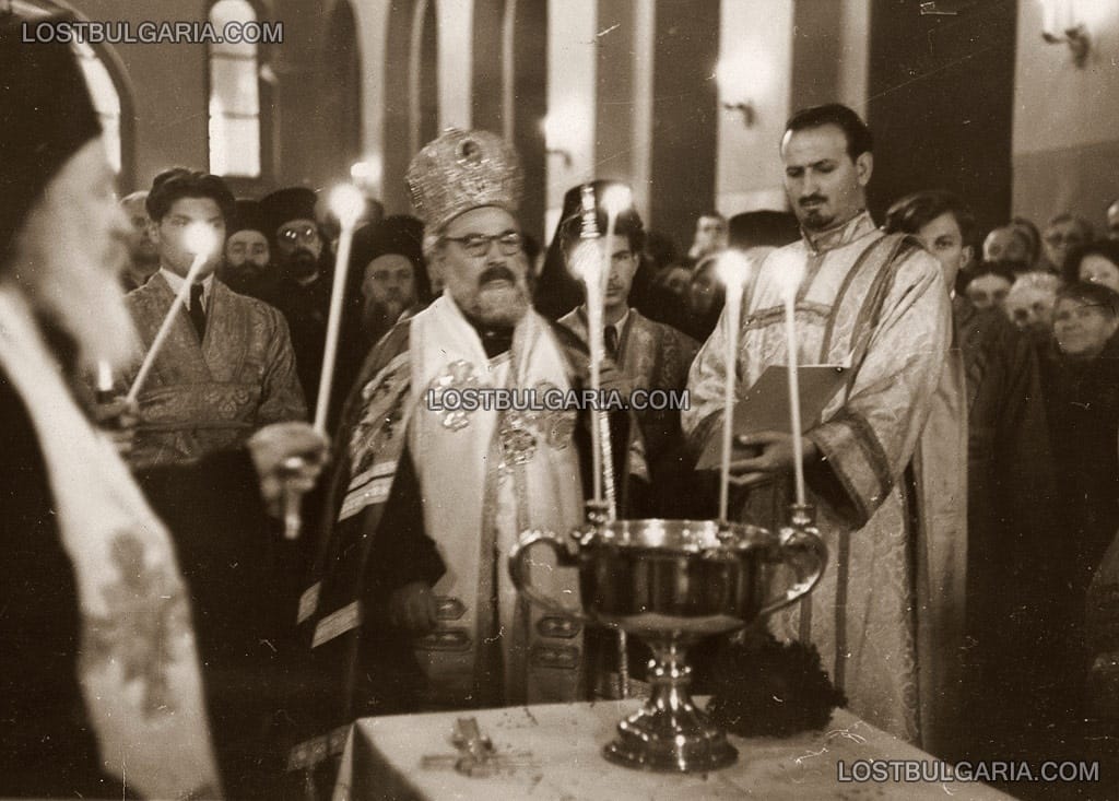 Възстановяване на българската Патриаршия, май 1953г. - молебен в църквата "Св. София" по повод избора на новия патриарх