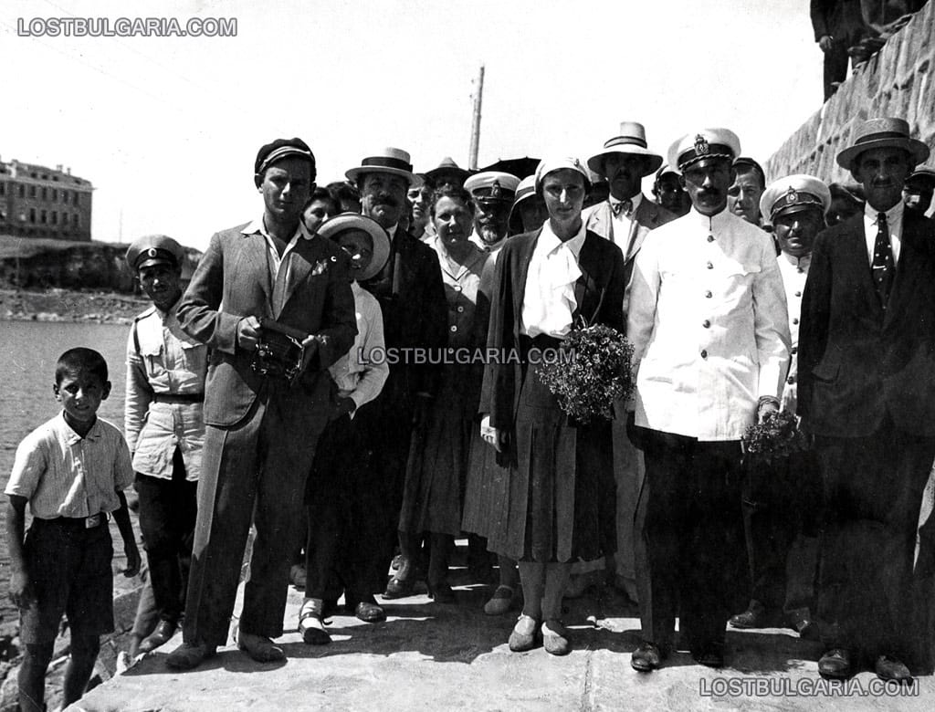 Царица Йоанна и Цар Борис на посещение в Созопол, 30-те години на ХХ век