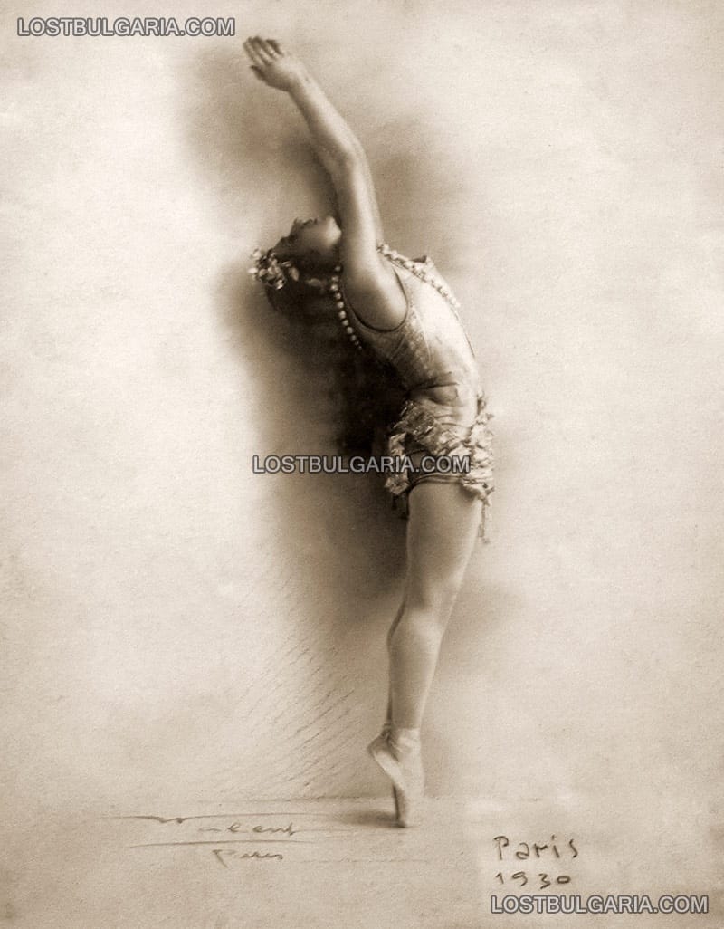 Анна Воробьова (1898-1985), руска емигрантка, един от основоположниците на балета в България, Париж 1930 г.
