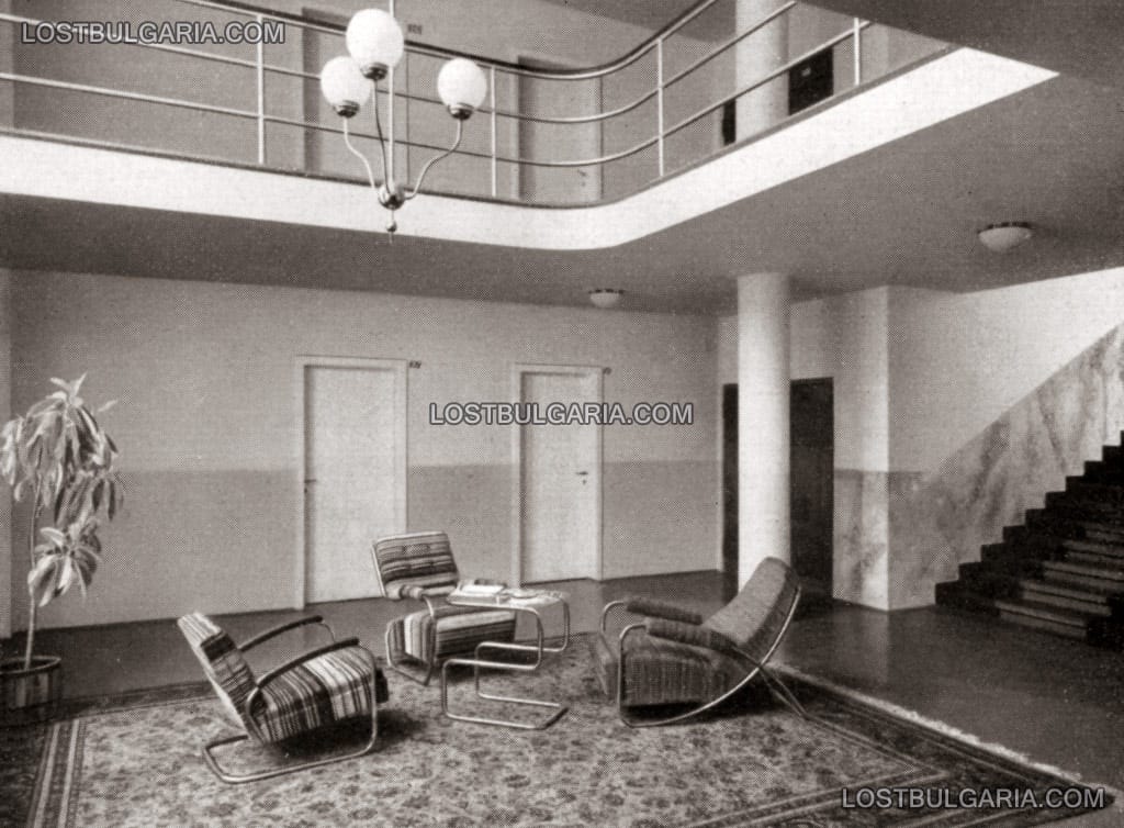 Интериор в хотел "Славянска беседа", София, 1939г.