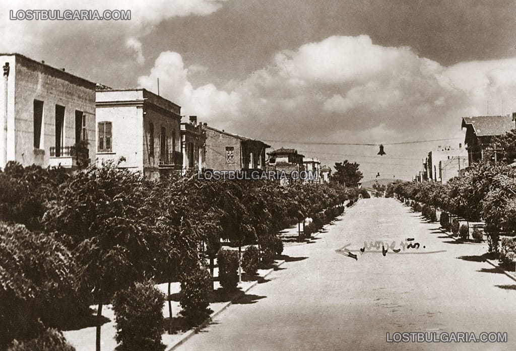 Дедеагач (дн. Александруполи), булевард "Цар Борис III", 30-те години на ХХ век