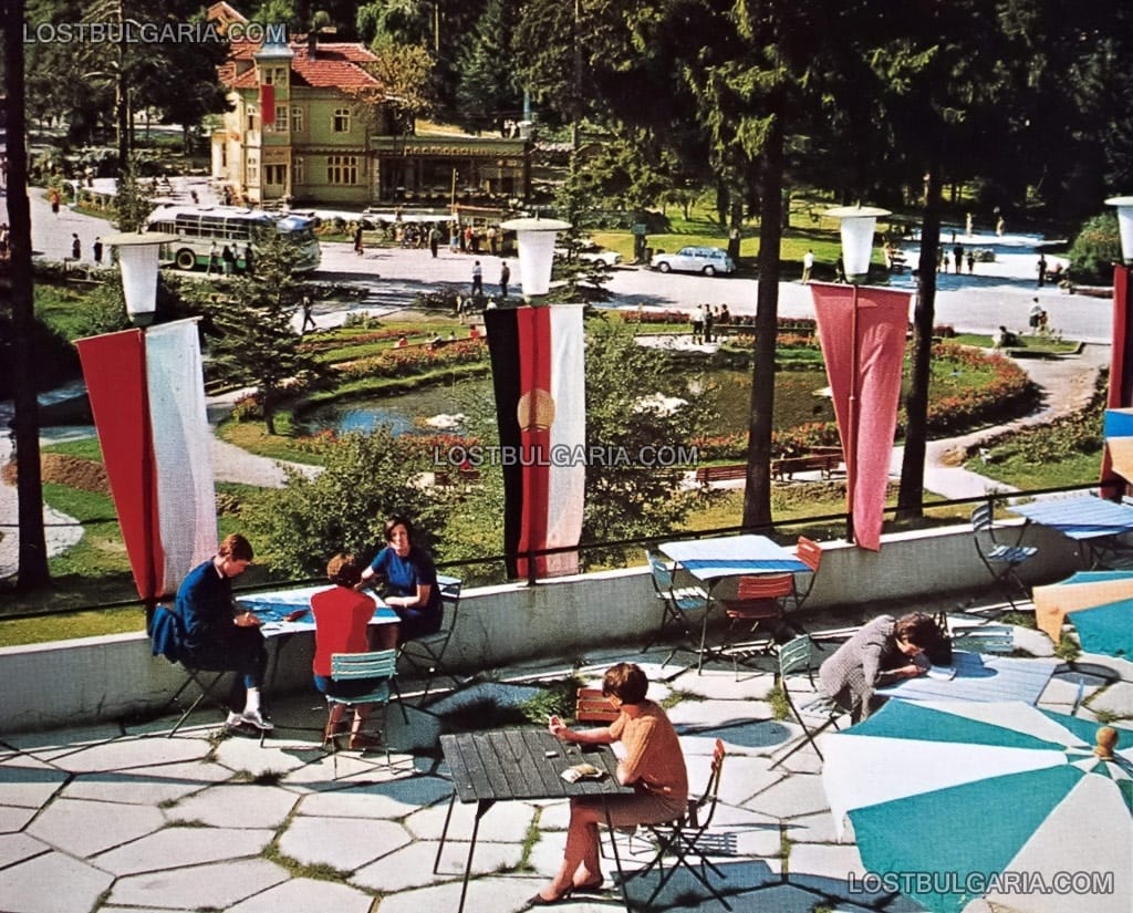 Боровец, кафене в центъра, 70-те години на ХХ век