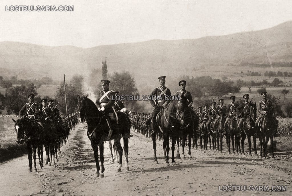 Ескадрон от 3-ти конен полк на учение, 1905 г.