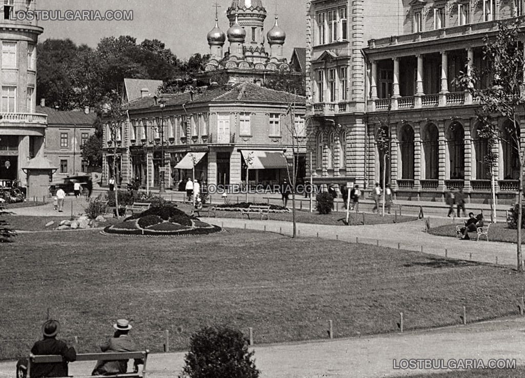 София, булевард "Цар Освободител" и Писателското кафене, 20-те години на ХХ век
