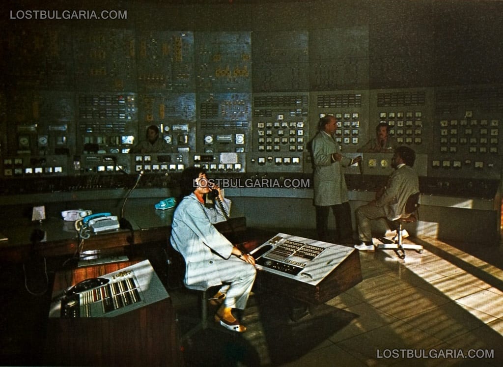 Командната зала на атомната електроцентрала "Козлодуй" в Козлодуй, 80-те години на ХХ век