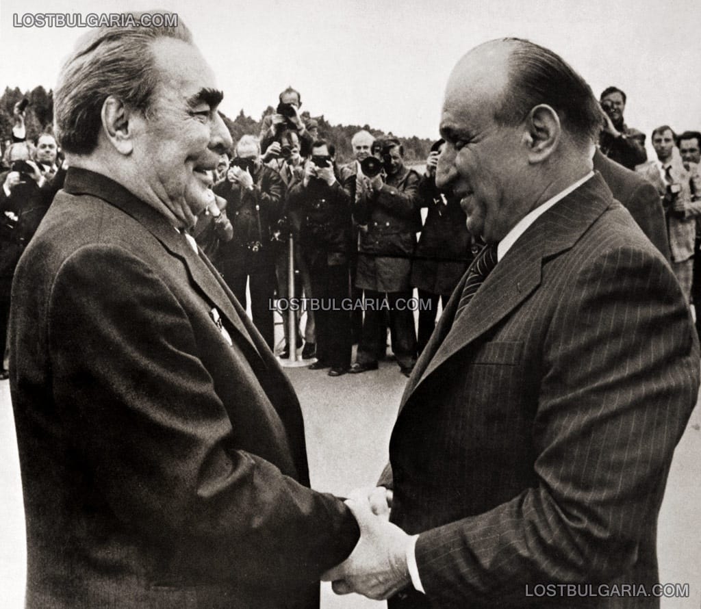 Леонид Брежнев посреща Тодор Живков в Москва, 80-те години на ХХ век
