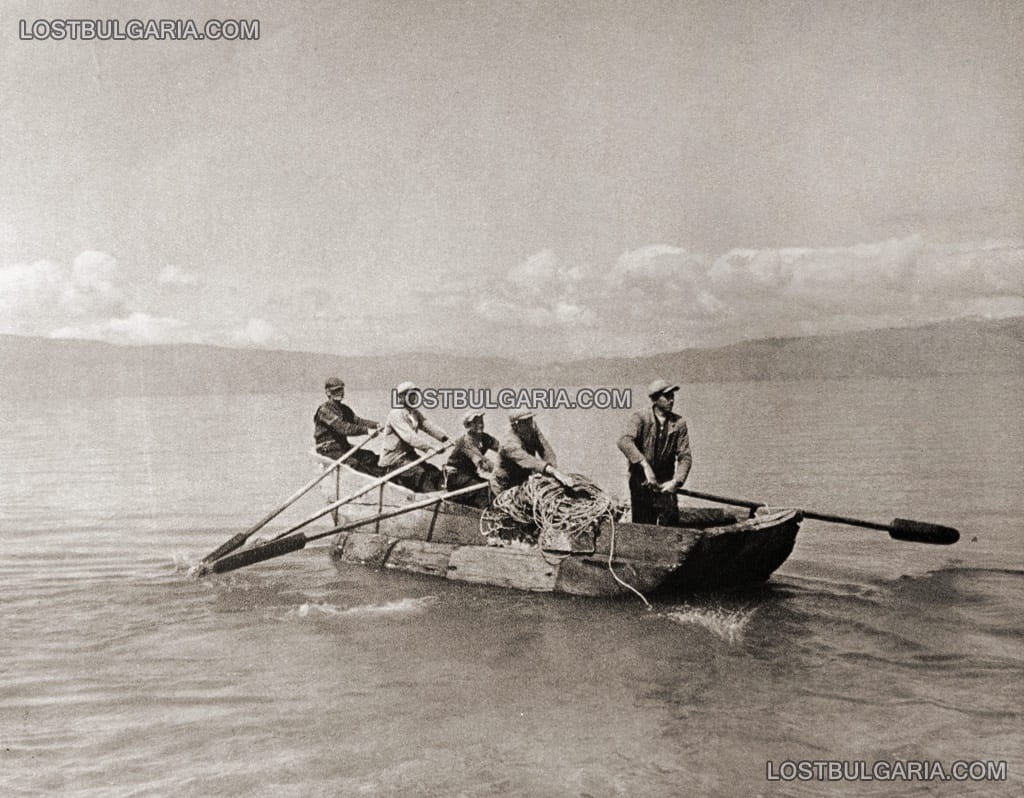 Рибари в Охридското езеро, 40-те години на ХХ век