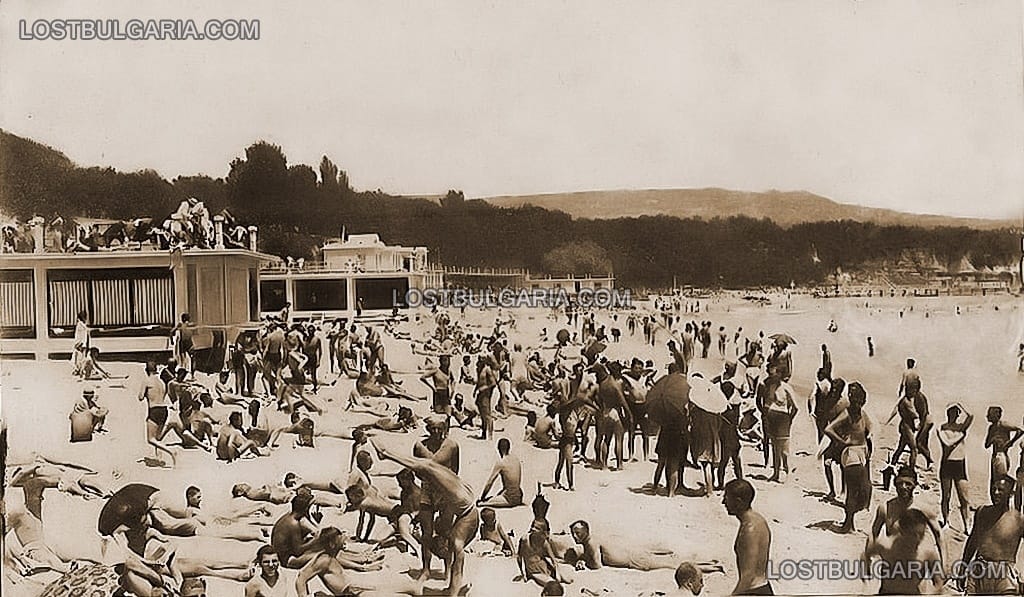 Варна, градският плаж с морските бани, 20-те години на ХХ век