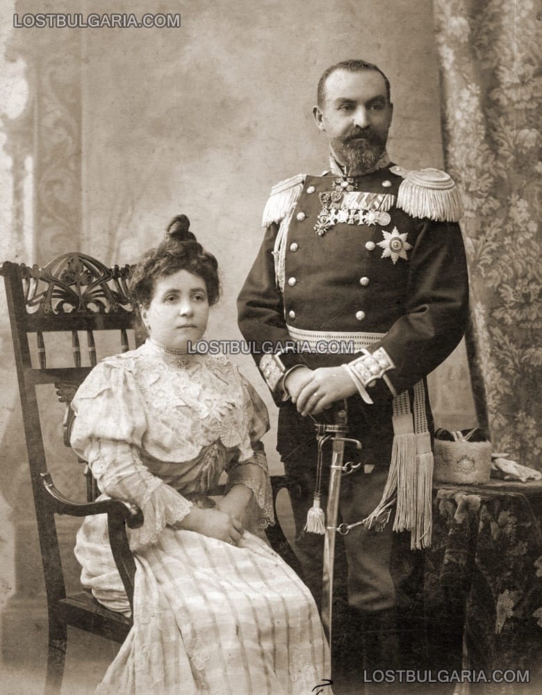 Генерал Климент Бояджиев със съпругата си, 1907 г.