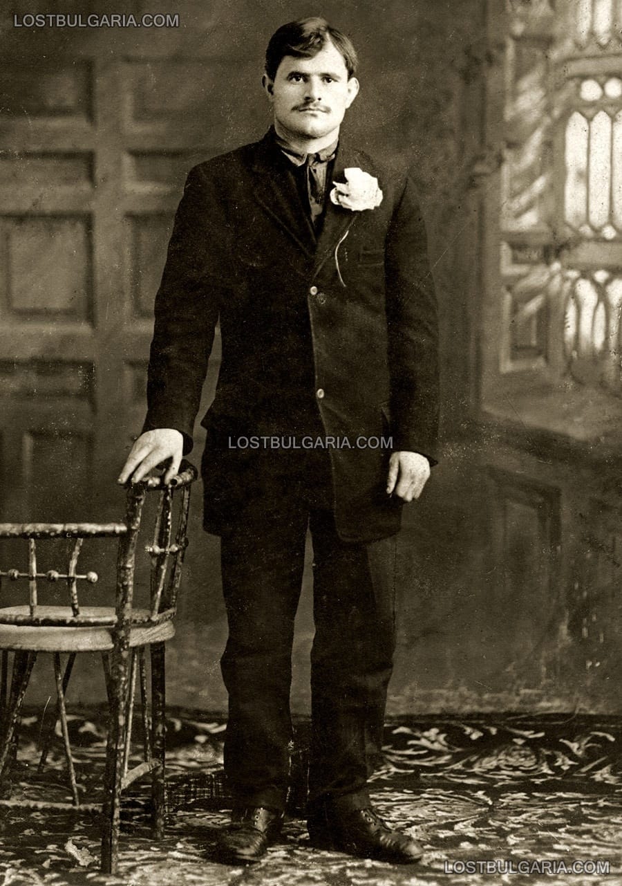 Портрет на млад мъж, български емигрант в САЩ - Денвър, Колорадо, 1910 г.