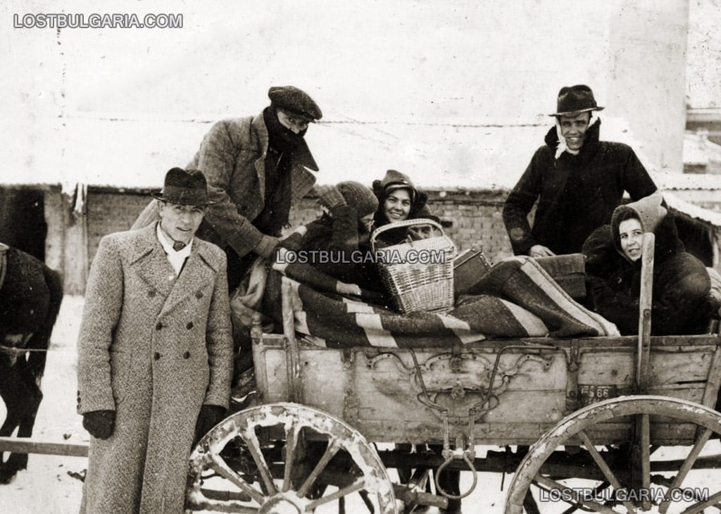 Пътуване с каруца през зимата, Бургаска област, 30-те години на XX век