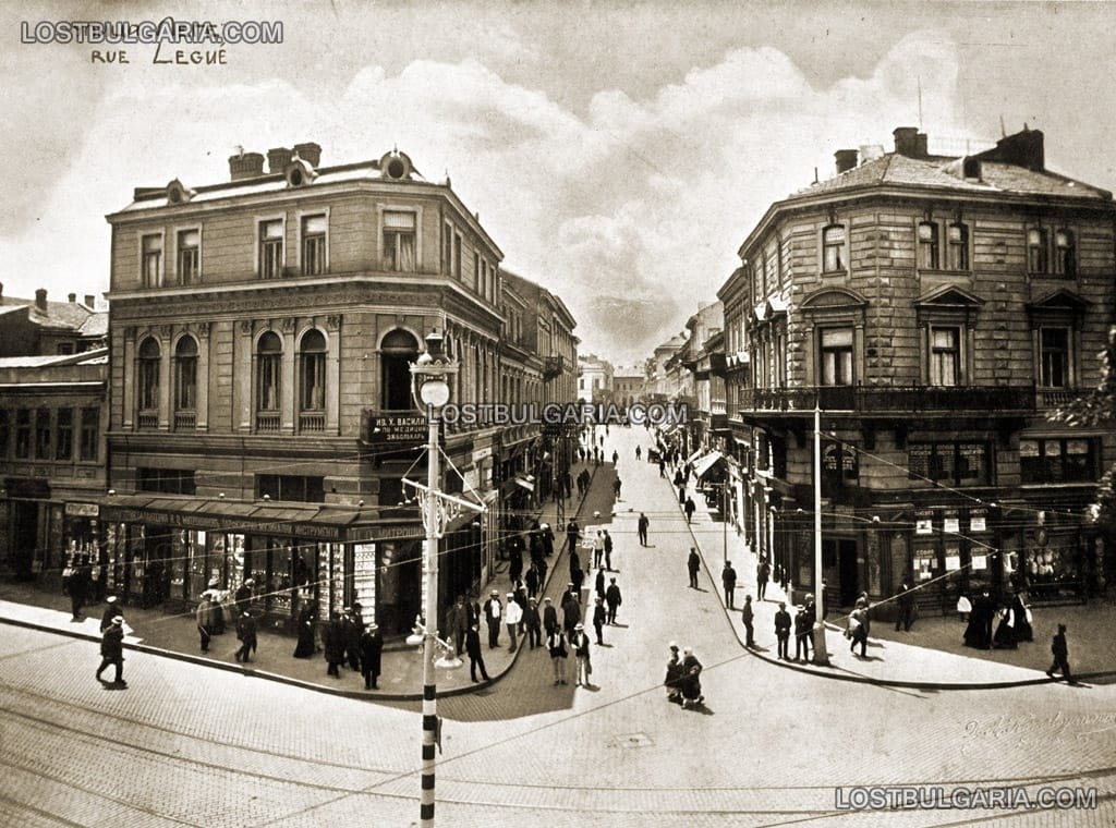 София, улица "Леге" - поглед от бул."Дондуков", началото на ХХ век