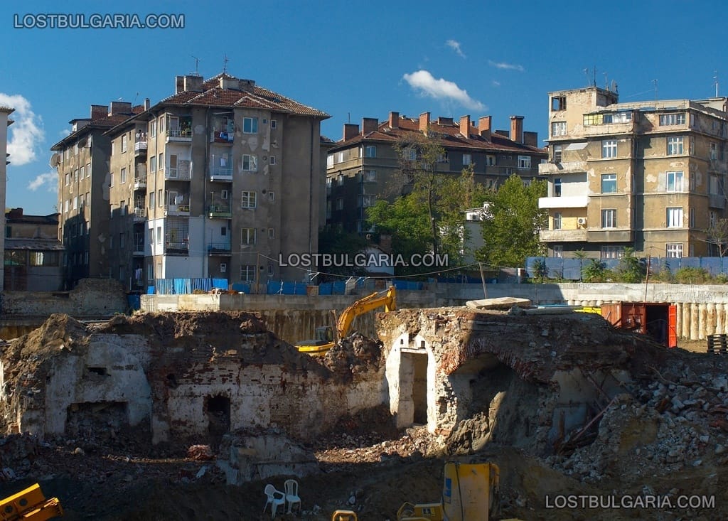 София, изкоп на мястото на разрушената бирена фабрика на братя Прошек, 2006г.