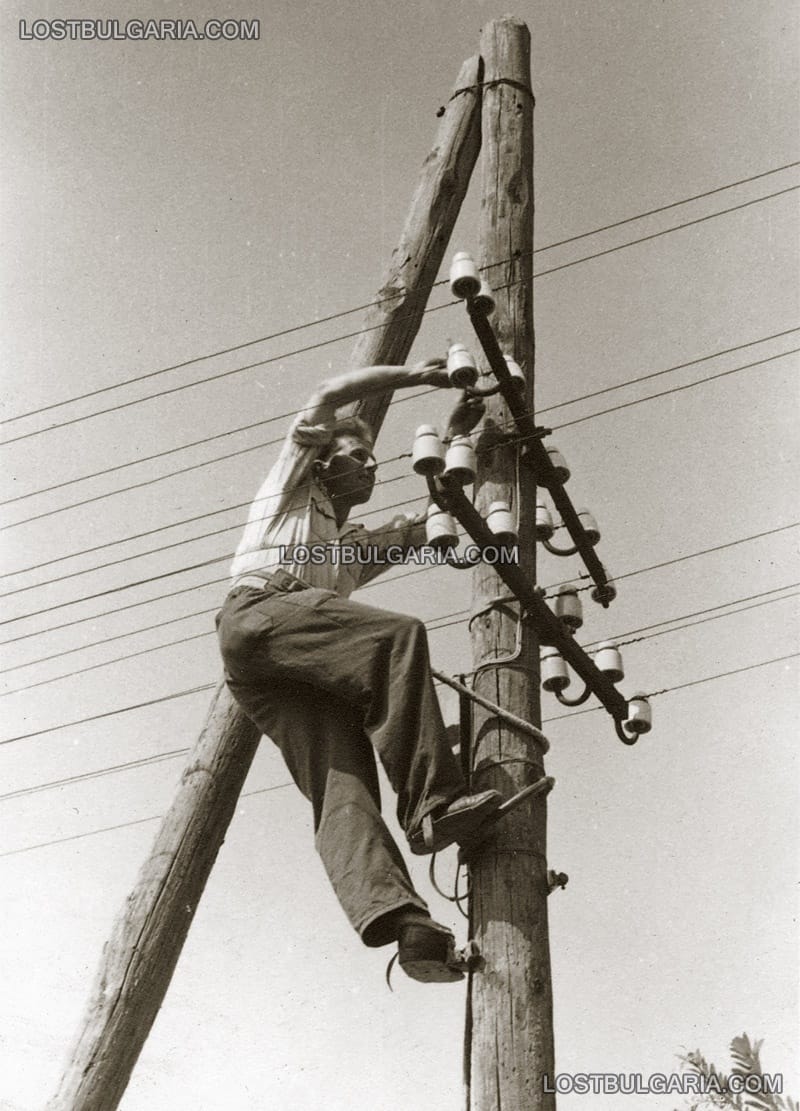 Работник по поддръжка на електрическата мрежа, 30-те години на ХХ век