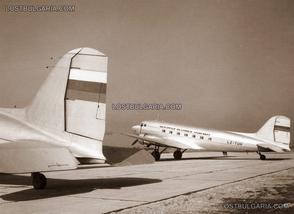 Летище София, самолет Ли-2 на Български въздушен транспорт, 50-те години на ХХ век