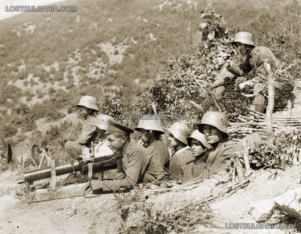 Картечна позиция, оборудвана и с прожектор, Южния фронт, 1918 г.