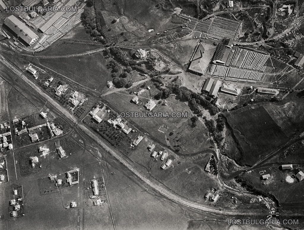 Снимка от въздуха на Арсенала - днес зоната около моста на НДК, София, 1926 г.