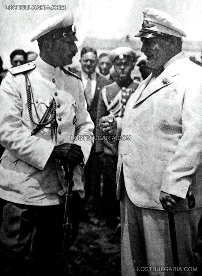 Н.В.Цар Борис III изпраща министър-председателя генерал Херман Гьоринг на летище Божурище след посещението му през 1935 г.