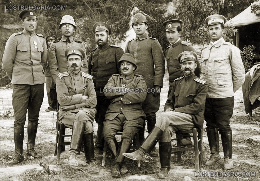 Български и турски офицери на Южния фронт