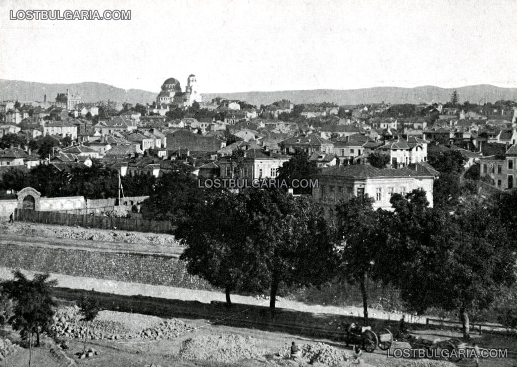 София в началото на ХХ век, на преден план - Владайска река