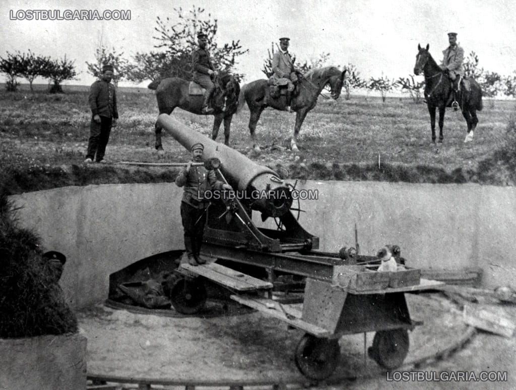 Пленено турско оръдие от отбранителната линия на крепостта Айваз баба, Одрин, 1913г.