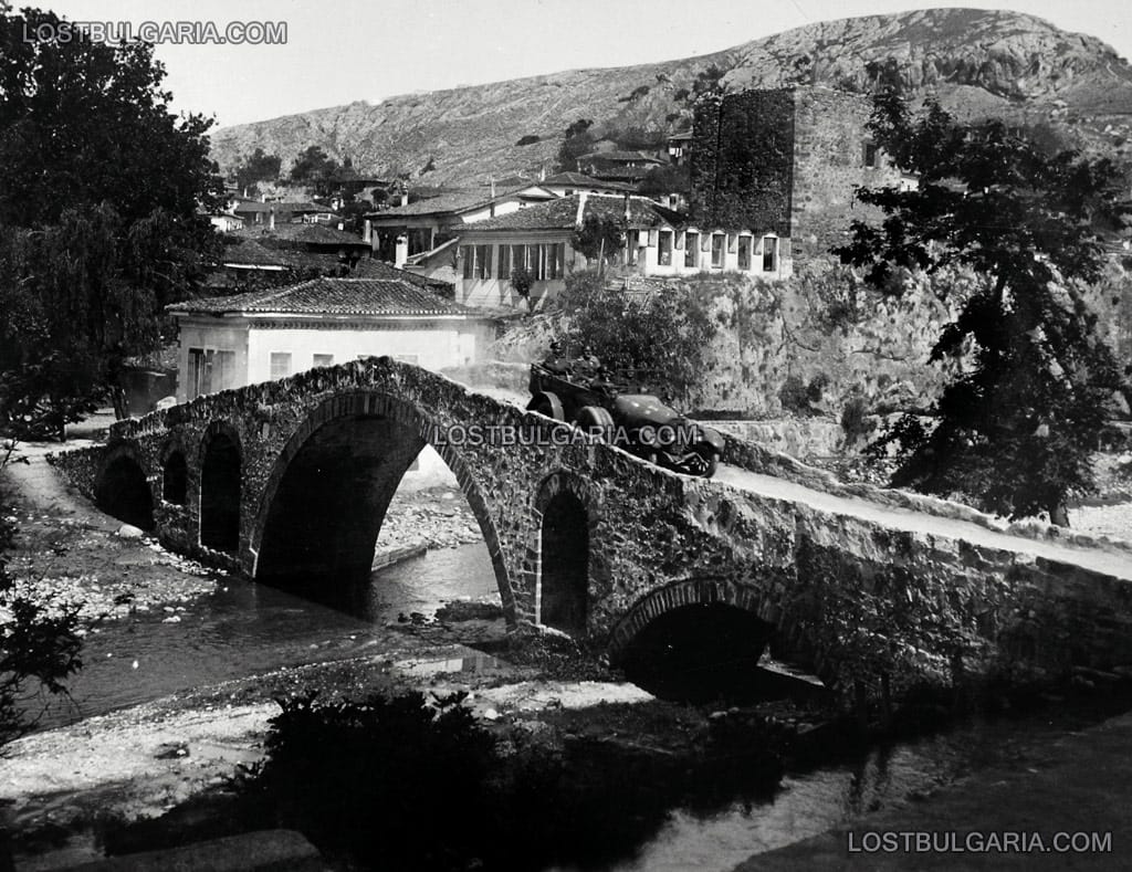 Генералщабният автомобил в град Демир Хисар (Валовища), 1916-1917 г.