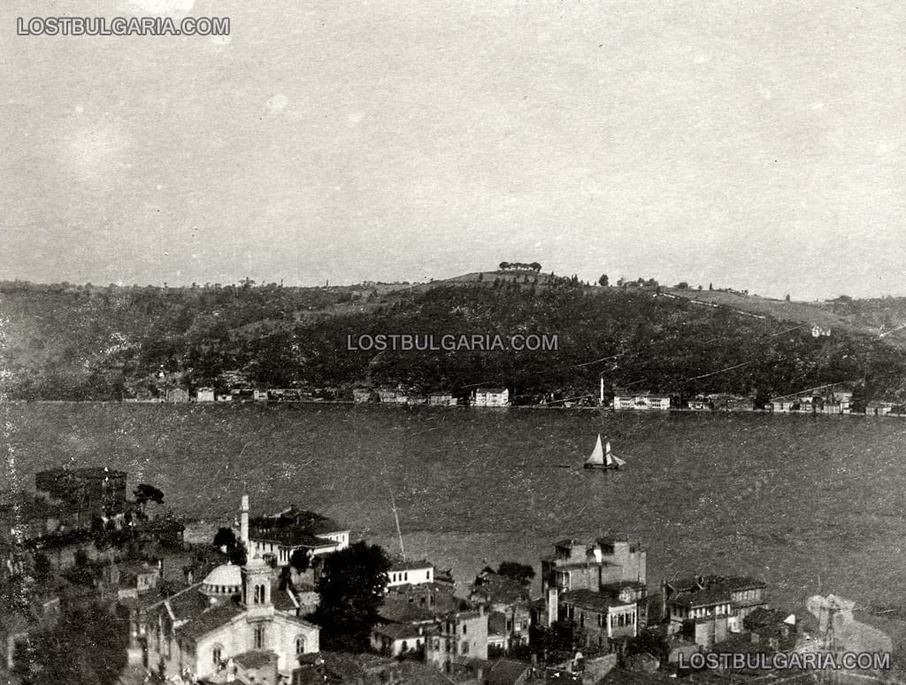 Изглед към Босфора, Цариград (Истанбул), началото на XX век