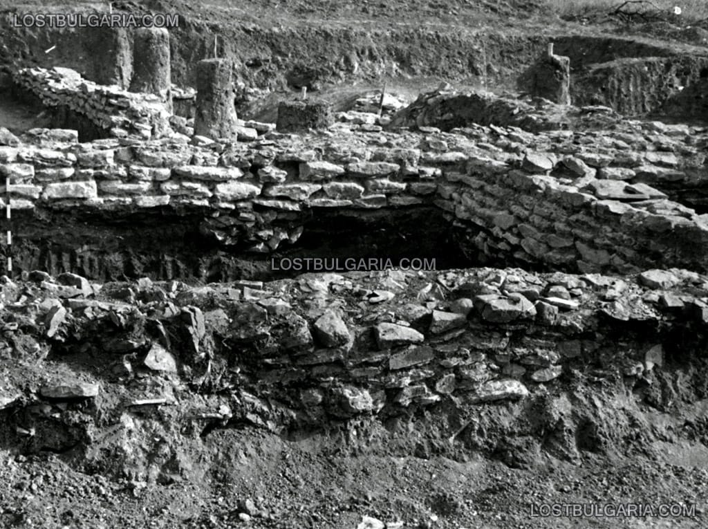 Разкопките на Плиска, 1955 г., сектор 1, гледан от югозапад