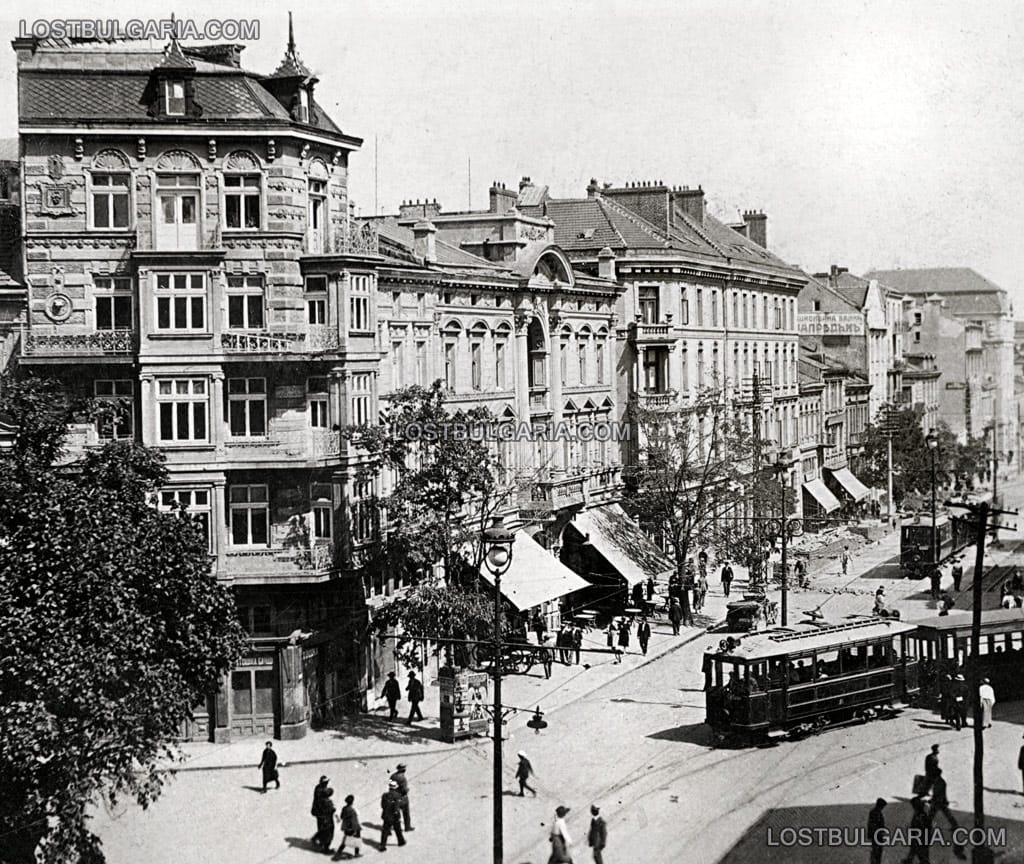 София, ъгълът на ул. "Търговска" и булевард "Дондуков", 20-те години на ХХ век