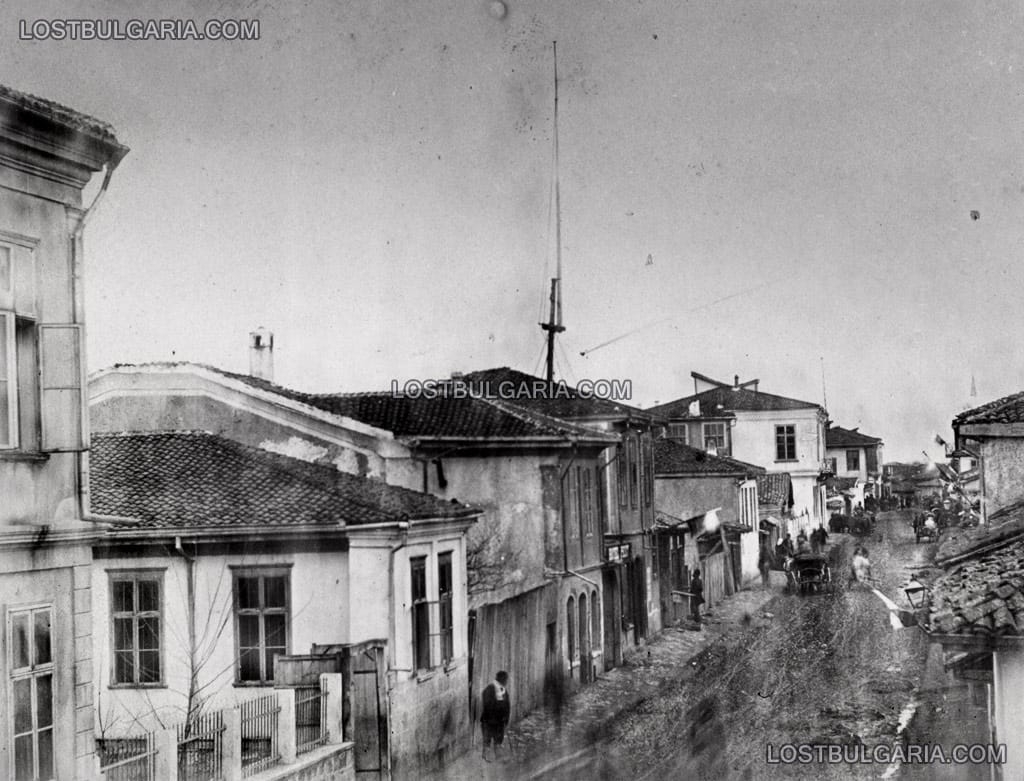 Надписана: "По консулската (улицата на руското консулство) улица, турската болница и прочие", Русчук (Русе), 1878 г.