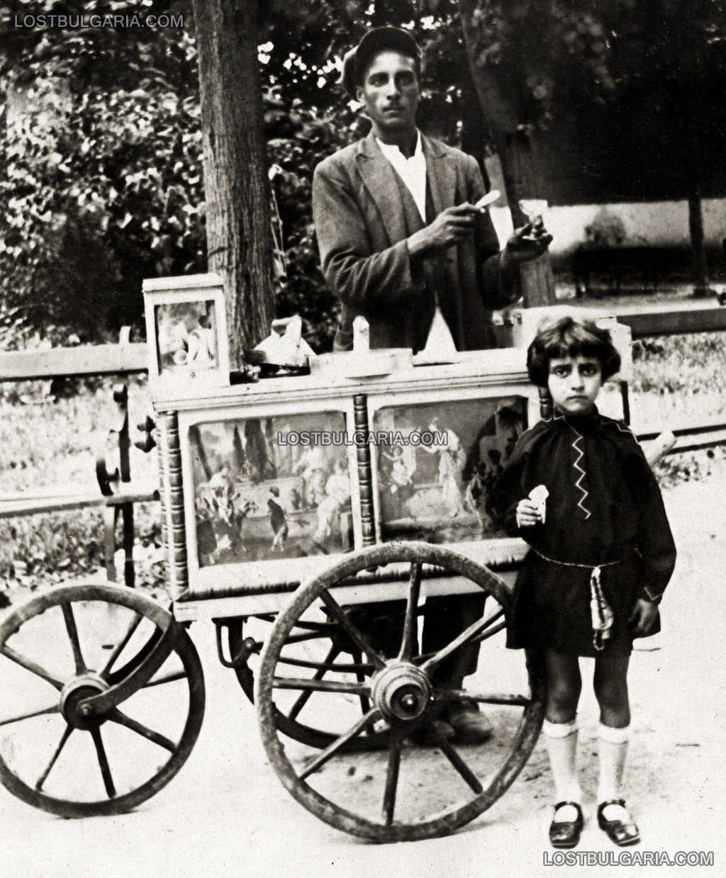 Бургас, уличен продавач на сладолед, 20-те години на ХХ век