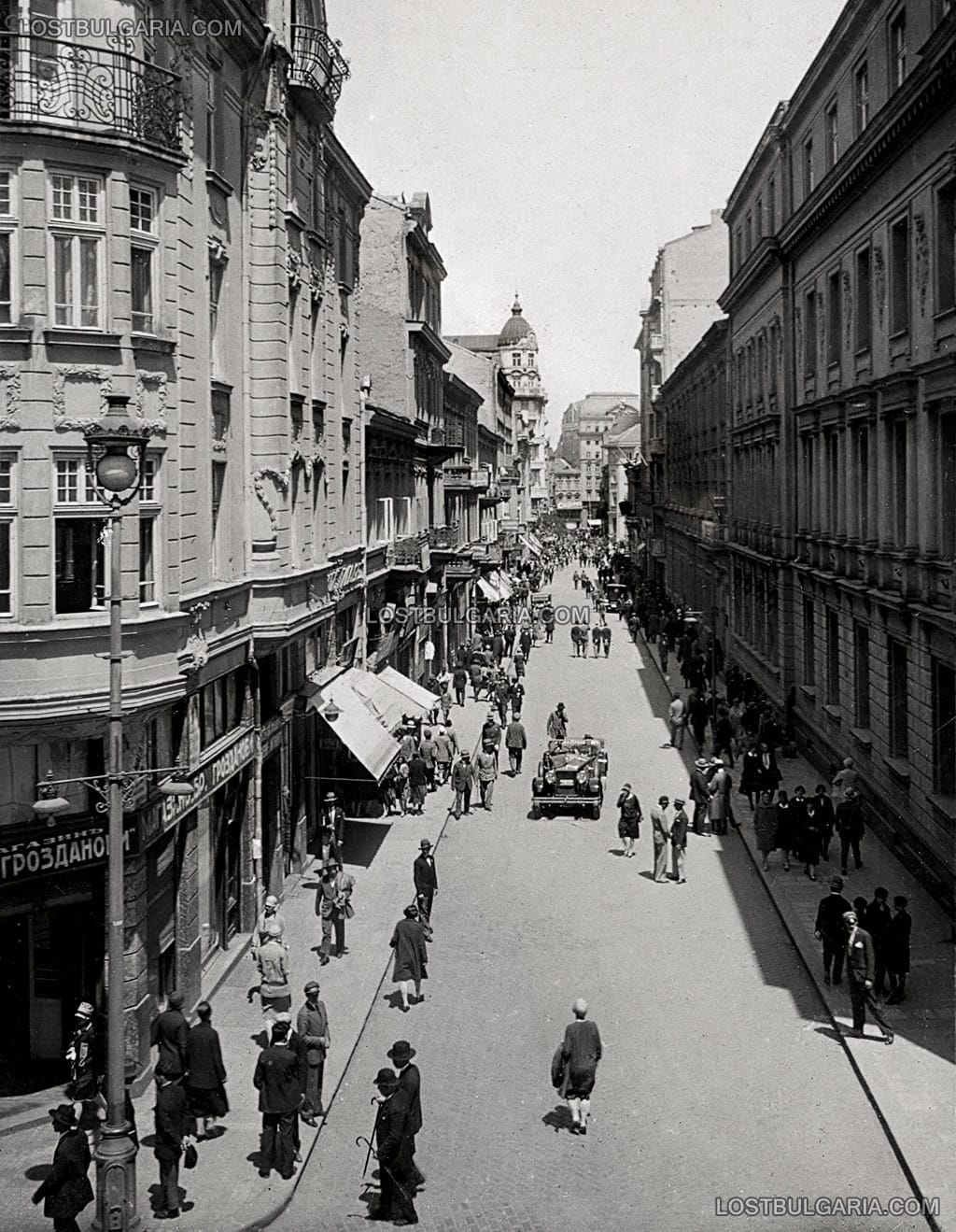 София, улица "Леге" в края на 20-те години на ХХ век
