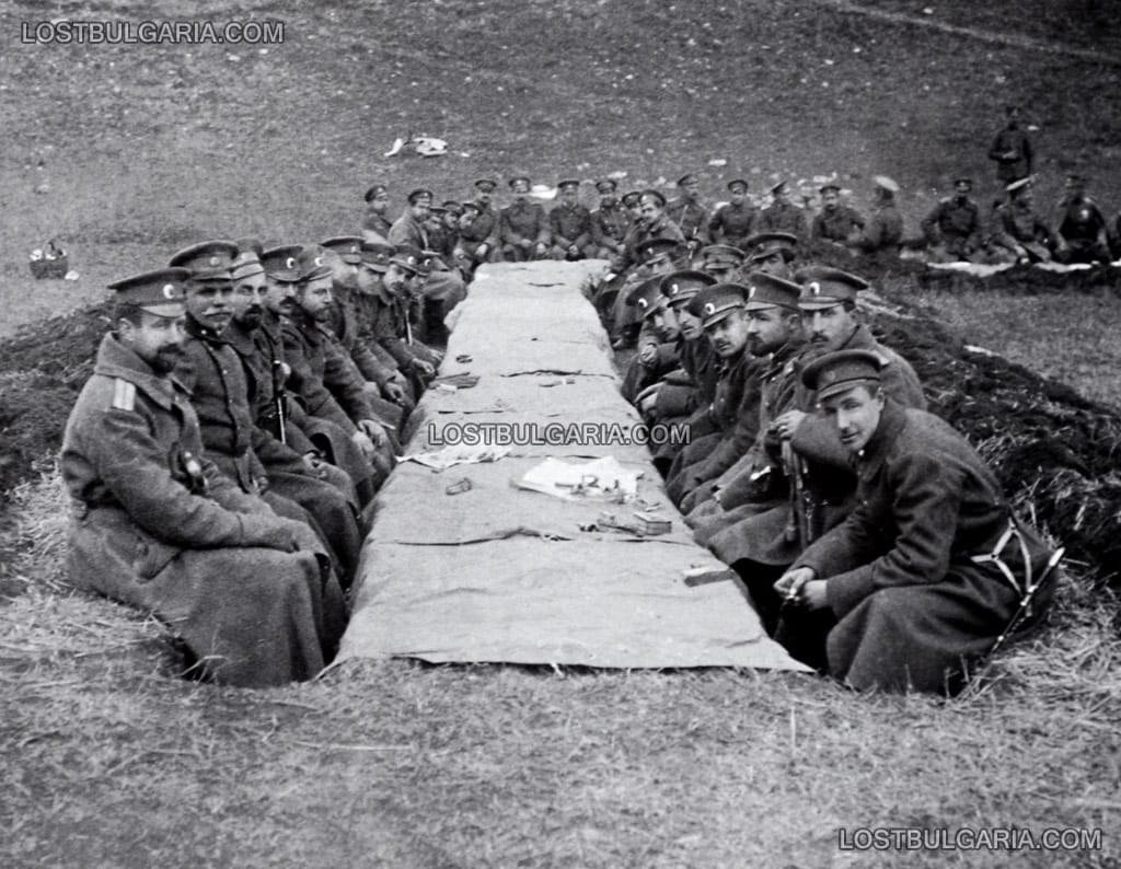 Коледа на позицията, 1-ви пехотен Софийски полк, декември 1916 г.