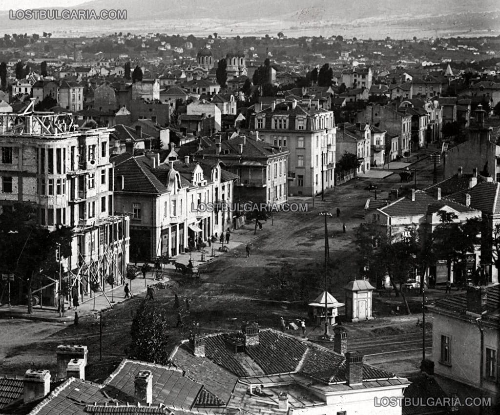 София, началото на площад "Македония" към булевард "Христо Ботев", 20-те години на ХХ век
