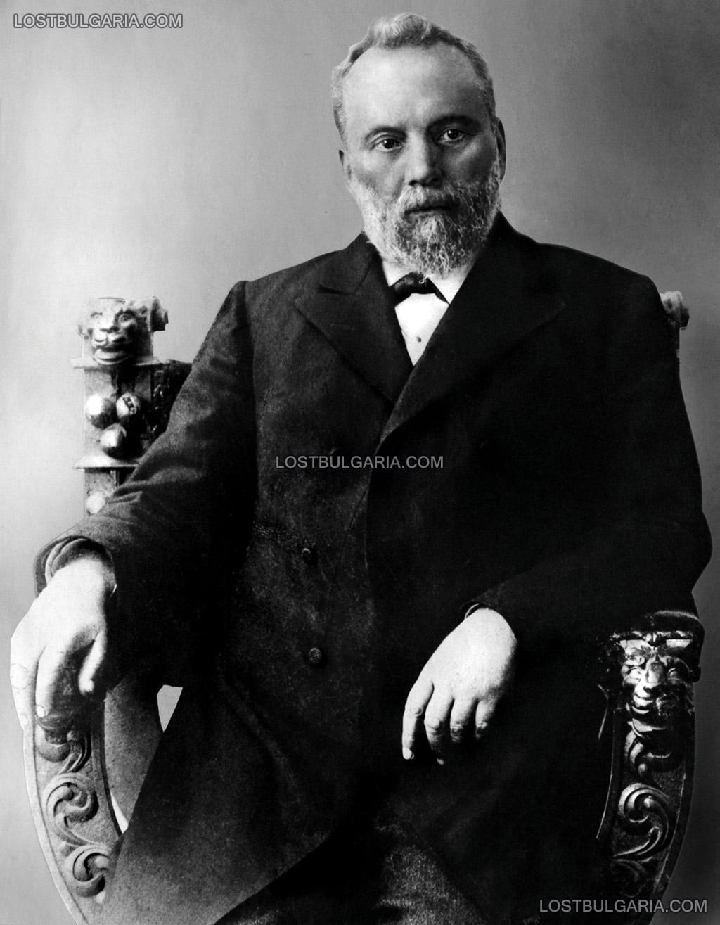 Петко Каравелов (1843-1903) министър-председател на България, деец на Съединението, портрет от началото на ХХ век