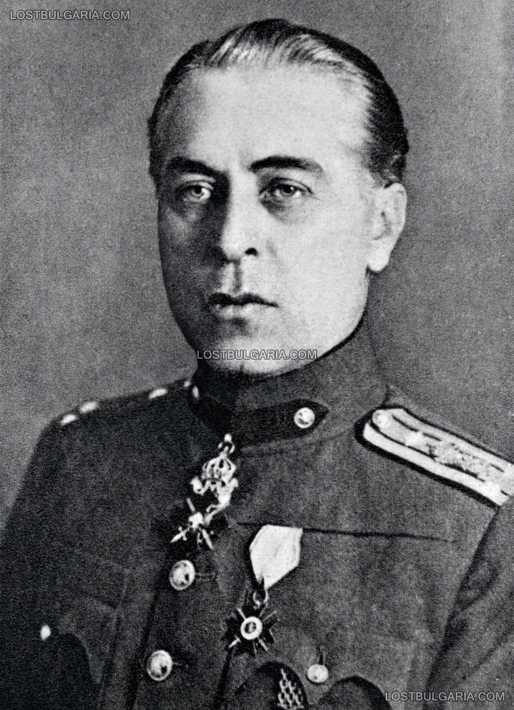 Полковник Крум Колев (1890-1970) водач на Военната лига, един от главните организатори на преврата от 19 май 1934 г., министър на вътрешните работи, началник на ВНВУ, София 1934 г.