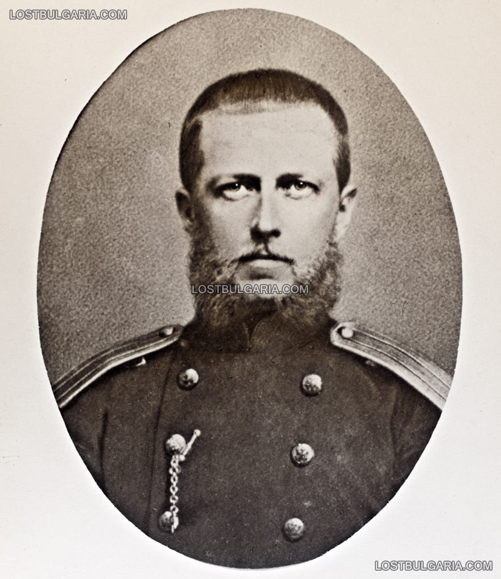Портрет на полковник Николай Федорович Ожаровский от Лейбгвардейски Финландски полк,  загинал в боя при Горни Дъбник на 12 октомври 1877 г.