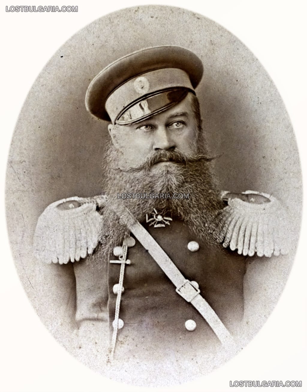 Портрет на генерала от кавалерията Александър Ребиндер(?), произведен в чин генерал-майор за участието си във войната, 1877-1878 г.