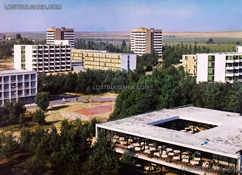 Курортен комплекс "Слънчев бряг", изглед към хотелите, 60-те години на ХХ век