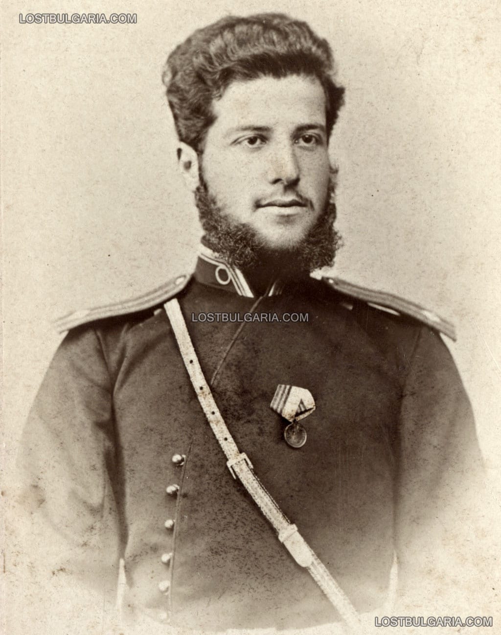 Портрет на генерал Янко Драганов (участник в Руско-Турската война) като подпоручик, Свищов 1880 г.