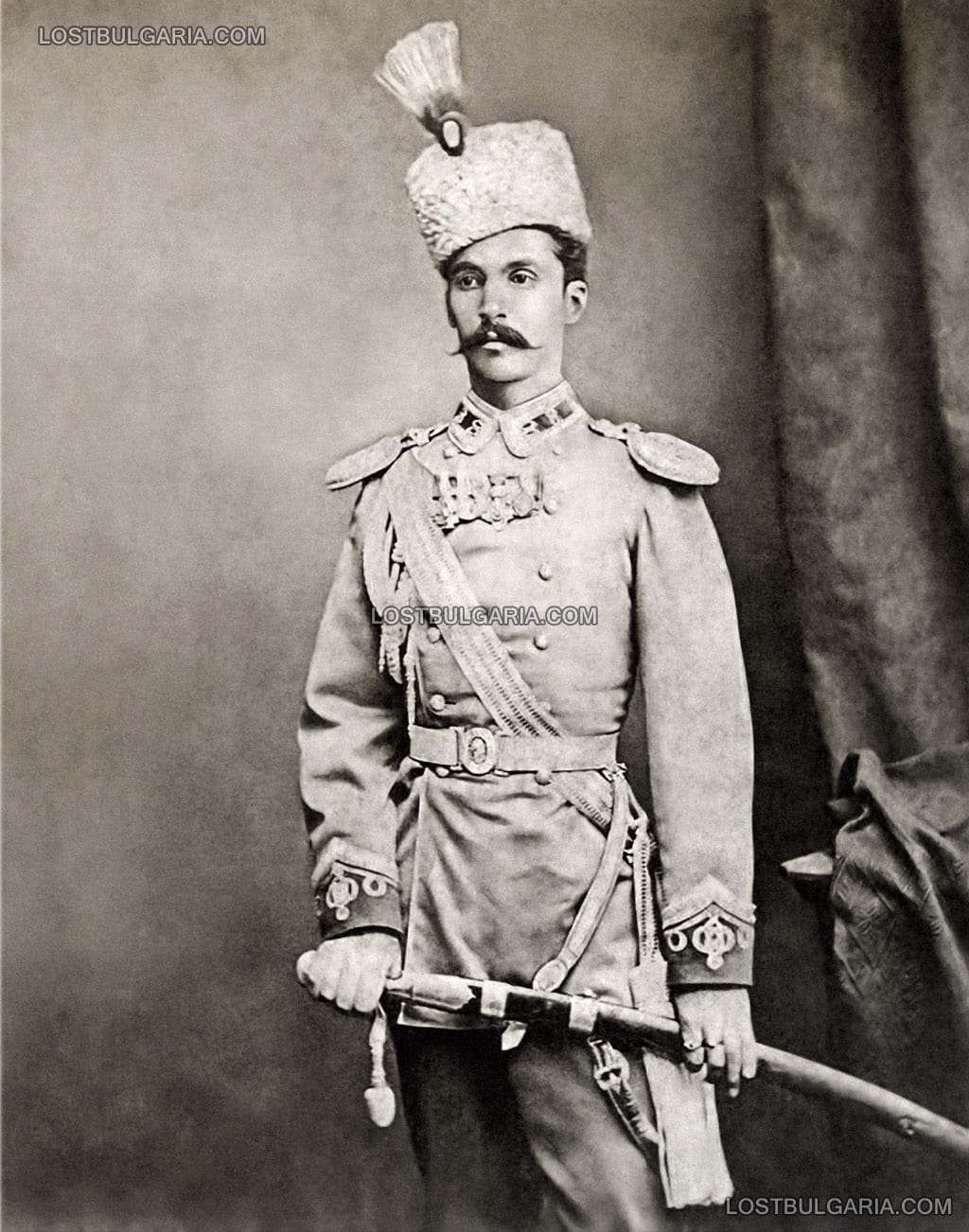 Генерал Георги Агура, участник в Сръбско-Българската, Балканските войни, флигел-адютант на Княз Александър Батенберг, фотографиран в 1879 г.