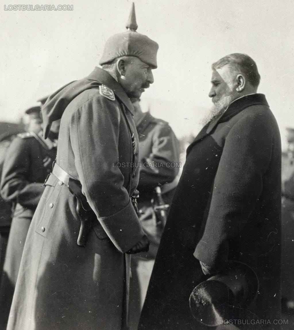 Кайзер Вилхелм II разговаря с министър-председателя Васил Радославов, Ниш, 5 януари 1916 г.