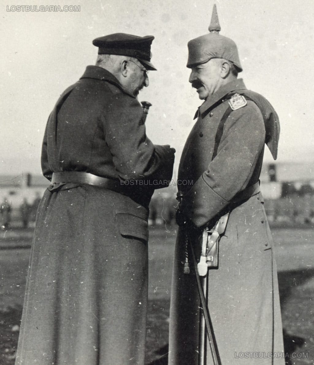 Цар Фердинанд разговаря с Кайзер Вилхелм II, Ниш, 5 януари 1916 г.